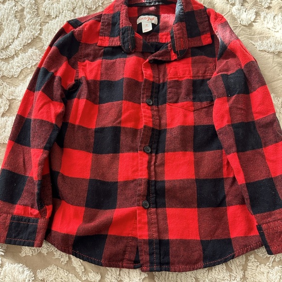 Cat & Jack Other - Cat & Jack Toddler boys plaid woven long sleeve shirt 5T